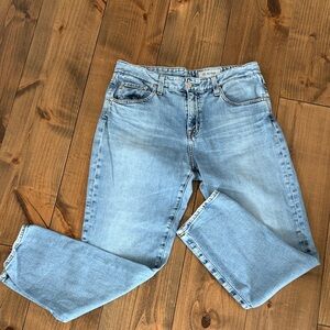 Ag Adriano Goldschmied Light Blue Straight Leg Women’s Jeans